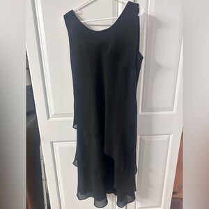 Elegant Black Sleeveless Dress Size 16
